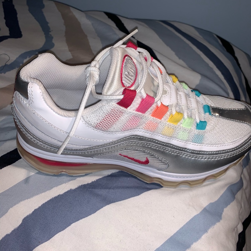White and rainbow Nike air max